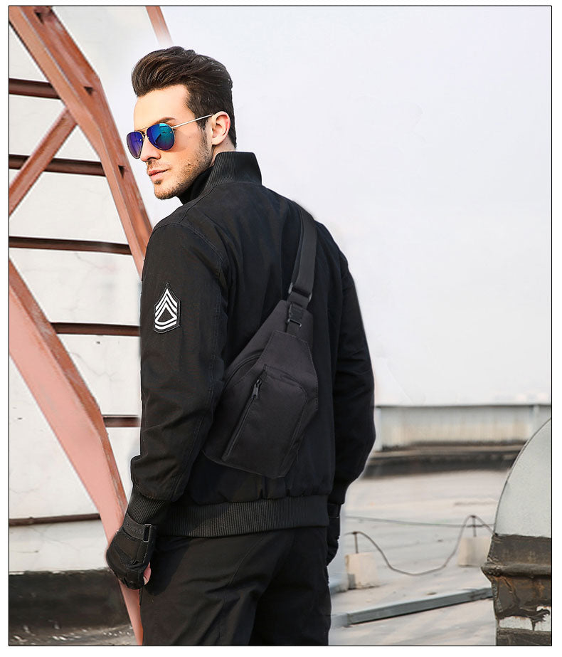 Crossbody Chest Bag Nylon Tactical Small Chest Sling Bag For Men