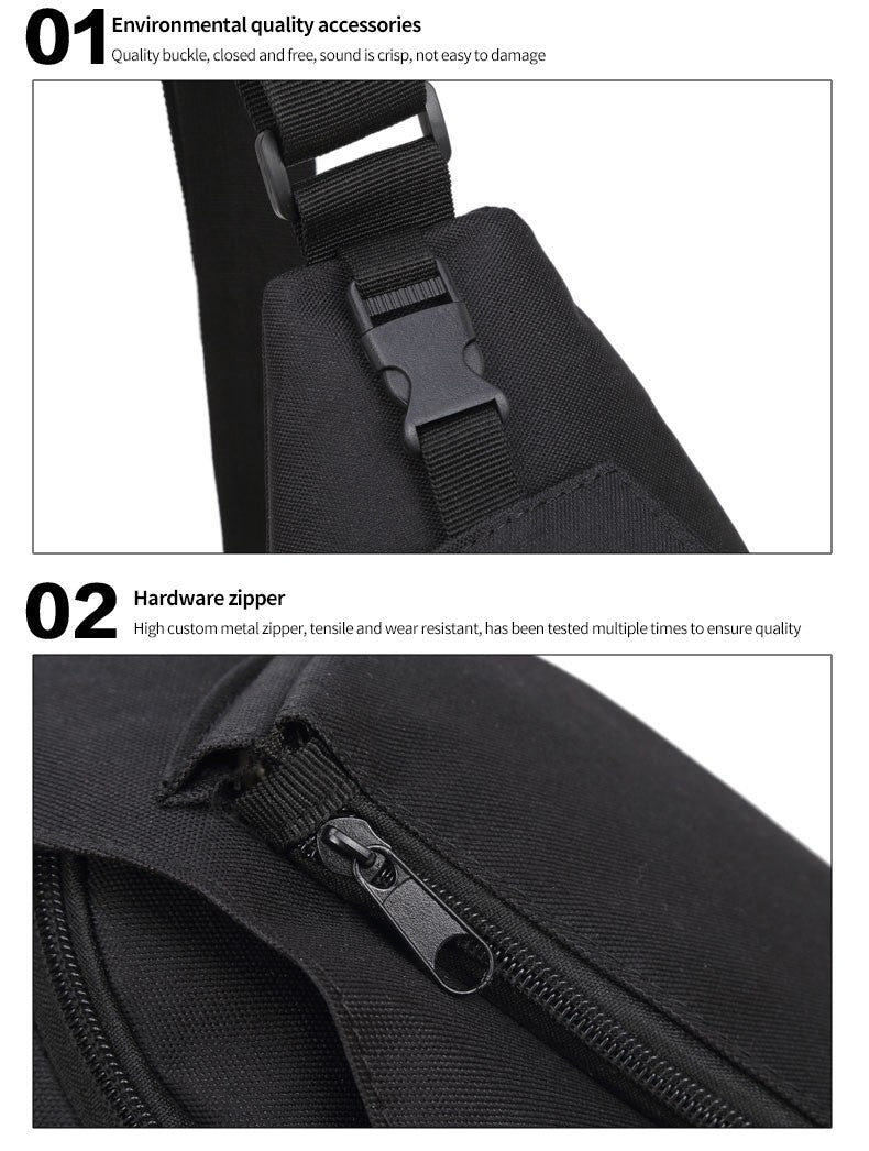 Crossbody Chest Bag Nylon Tactical Small Chest Sling Bag For Men