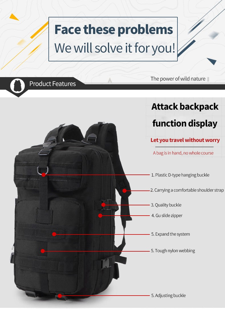 Tactical Backpack 40l Military Large 3£Ð Tactical Backpack Military Camouflage Camping Backpack
