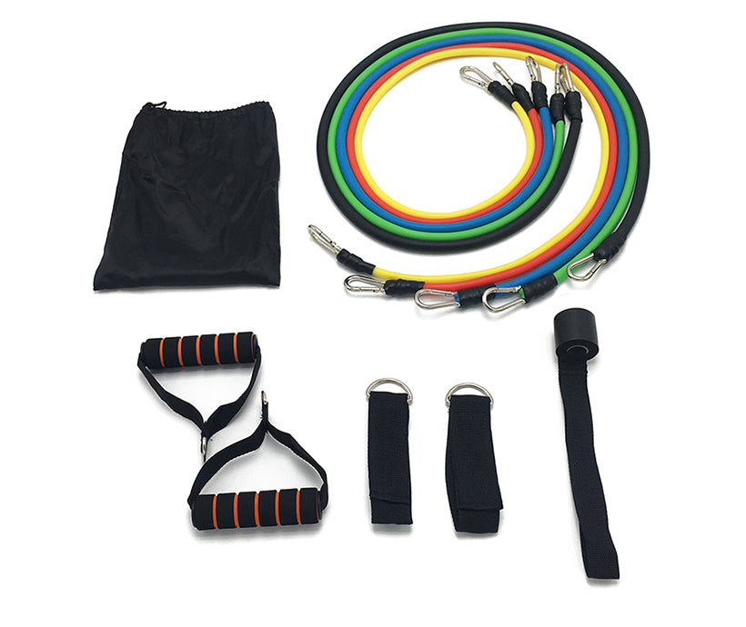11-piece rubber latex tube pull rope elastic rope zinc hook elastic resistance bands