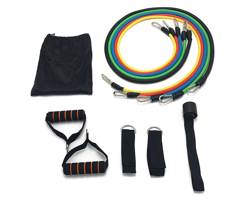11-piece rubber latex tube pull rope elastic rope zinc hook elastic resistance bands