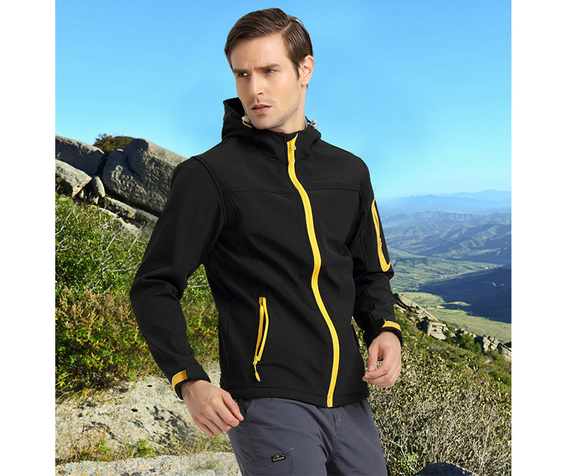 Outdoor Soft Shell Couple Jackets Waterproof Skiing Jacket for Camping Running