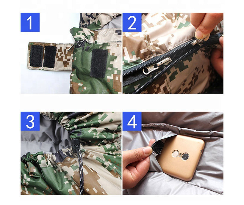 Camouflage single sleeping bag Outdoor Portable Double Adventure Camping Hiking Sleeping Bag