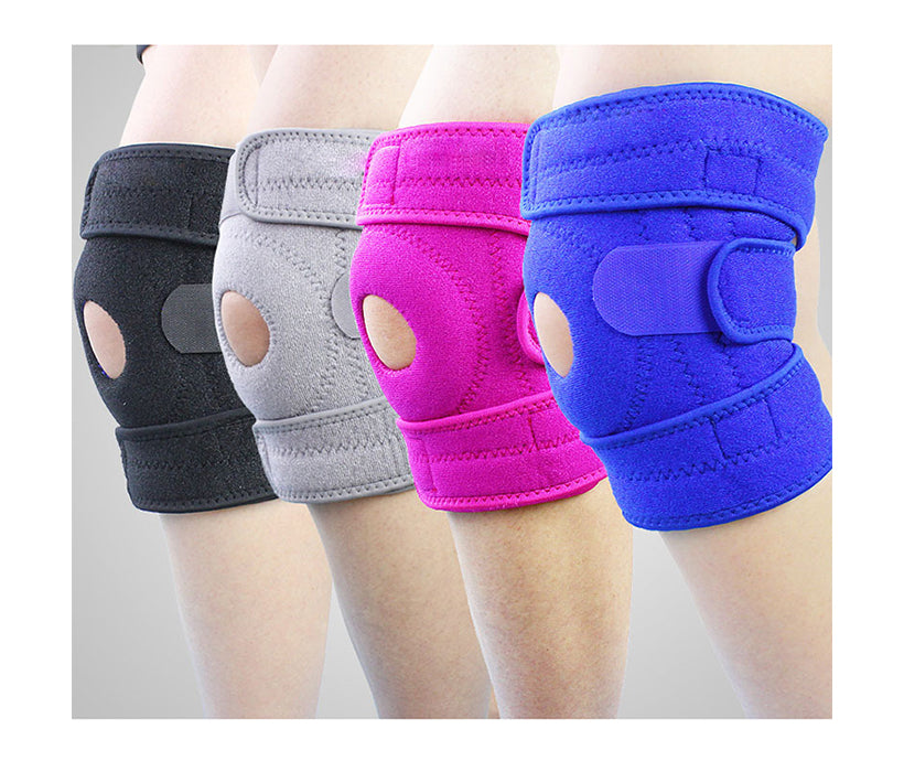 Knee Support With Adjustable Strapping Breathable Silicone Sleeve Meniscus Tear Support, Open-Patella Stabilizer Knee Brace