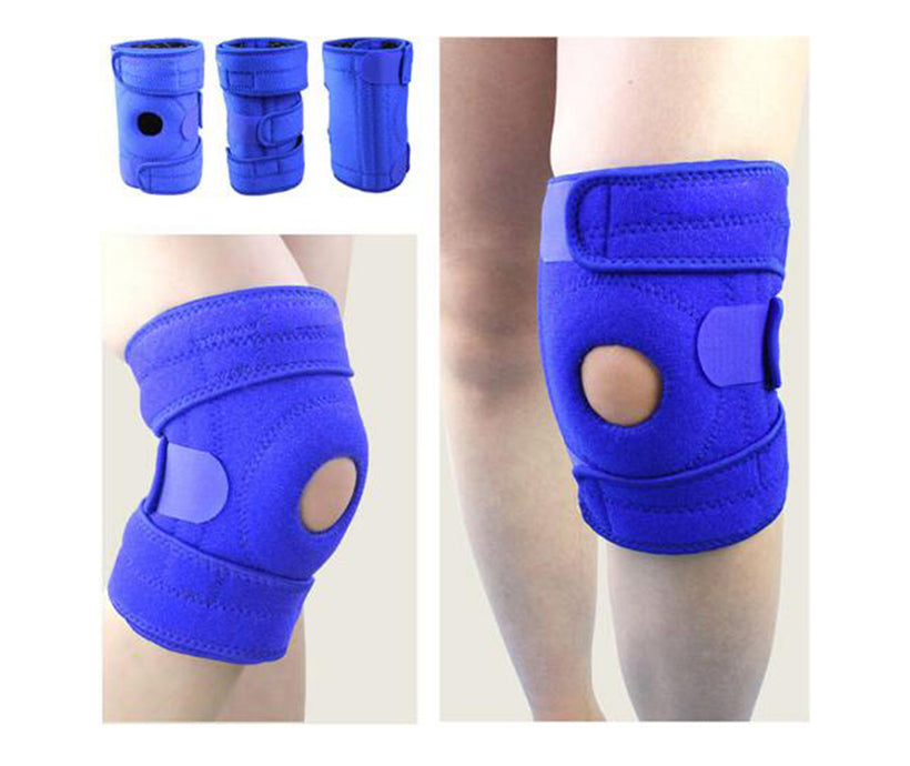 Knee Support With Adjustable Strapping Breathable Silicone Sleeve Meniscus Tear Support, Open-Patella Stabilizer Knee Brace