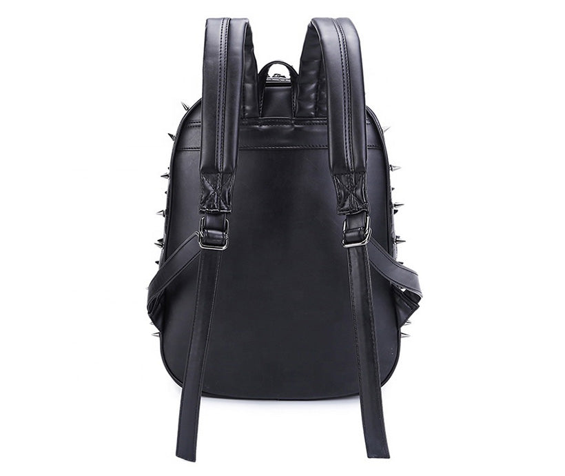 3D Hedgehog PU Leather Large Container Double-shoulder Rivet School Sports Notebook Bag Computer Backpack