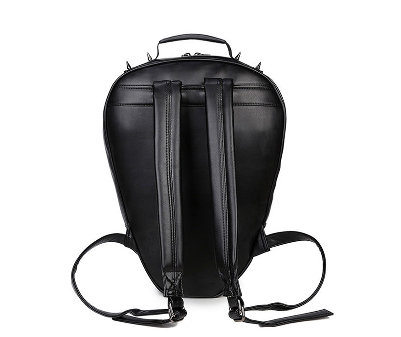 Halloween Scary Face 3D Design Golgo Man Double-shoulder Rivet Sports Notebook Bag Computer Backpack