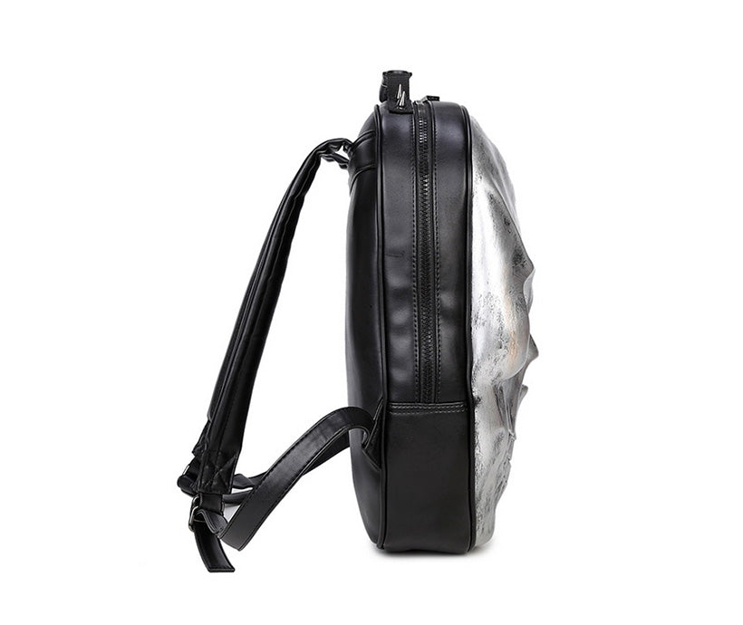 Halloween Scary Face 3D Design Golgo Man Double-shoulder Rivet Sports Notebook Bag Computer Backpack