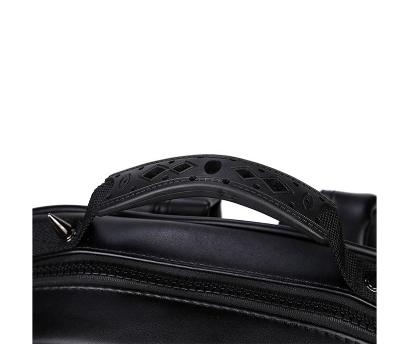 Halloween Scary Face 3D Design Golgo Man Double-shoulder Rivet Sports Notebook Bag Computer Backpack