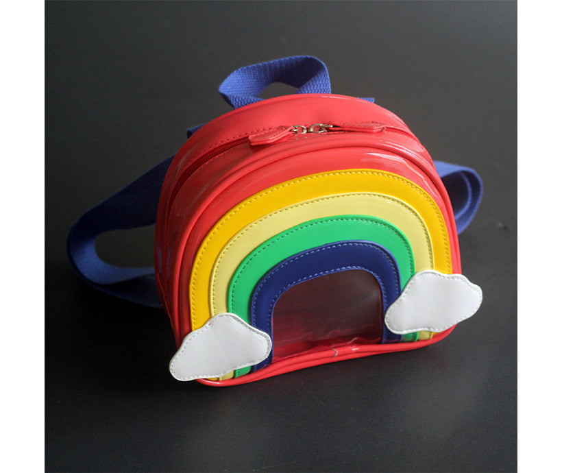 New Trendy Colorful Rainbow Lovely Jelly Kids Mini Backpack Bag