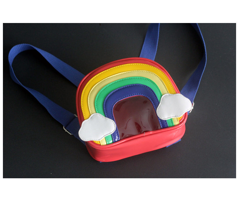 New Trendy Colorful Rainbow Lovely Jelly Kids Mini Backpack Bag