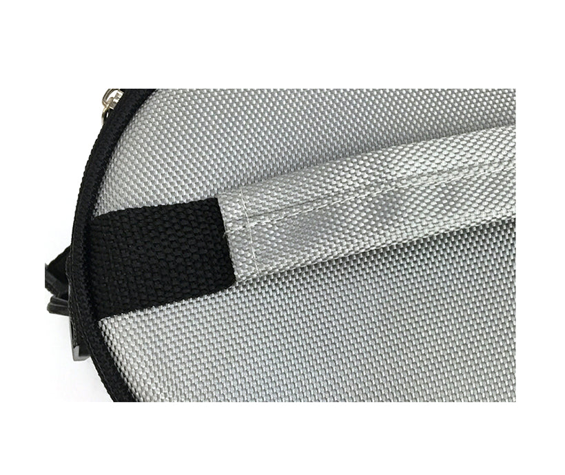 Gray Round Lunch Box Outdoor Theramal Cooler Bags