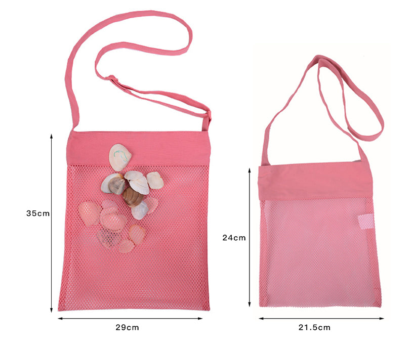 Kids Beach Sand Away Shell Storage Bag Mesh Toy Organizer Bag