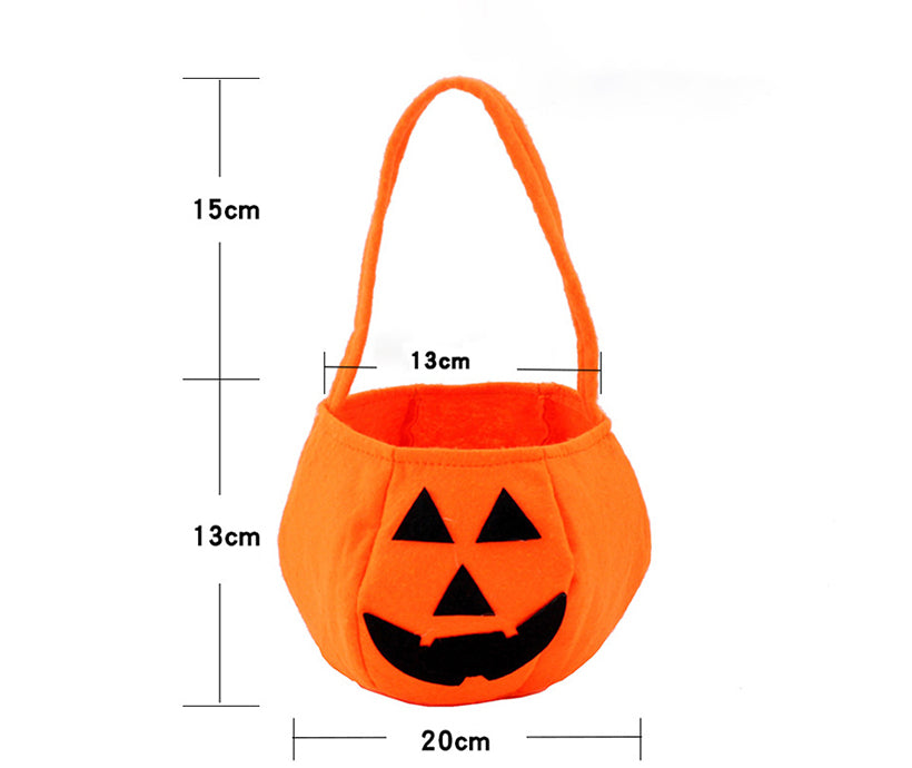 Custom Party Pumpkin Halloween Costumes Decoration Candy Bucket Bag for Kids
