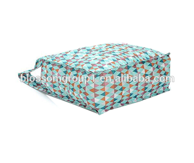 Fashion Style Promotional Eco friendly Foldable Reusable Fancy 100% Ripstop Thick Nylon Shopping Bag With Handle