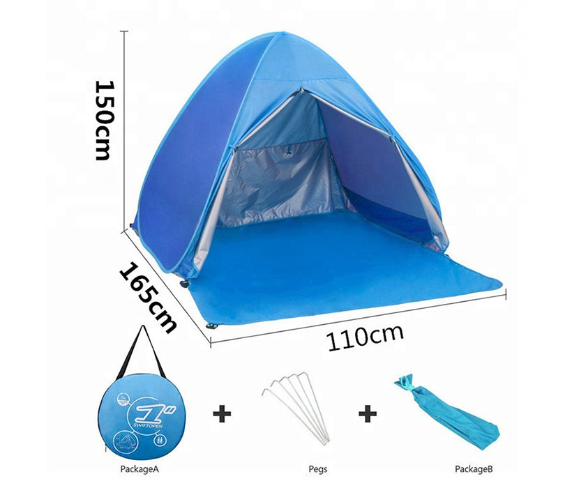 Anti Ultraviolet Light 1-2 Person Automatic Pop Up Outdoor Sun Shade Tent Sun Shelter Beach Tent