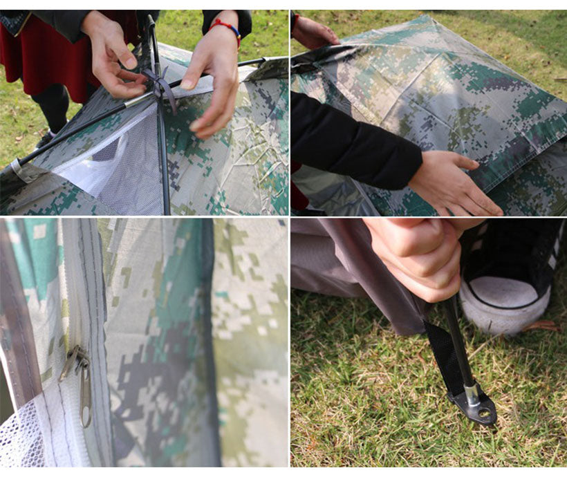Outdoor camouflage camping trailer tents 3-4 person High Quality Fashion Outdoor Camping Tent