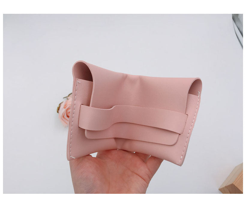 Eco friendly Custom LOGO Promotional Cool Breeze Solid Color Pink Soft Leather Sunglasses Pouch Case Bag
