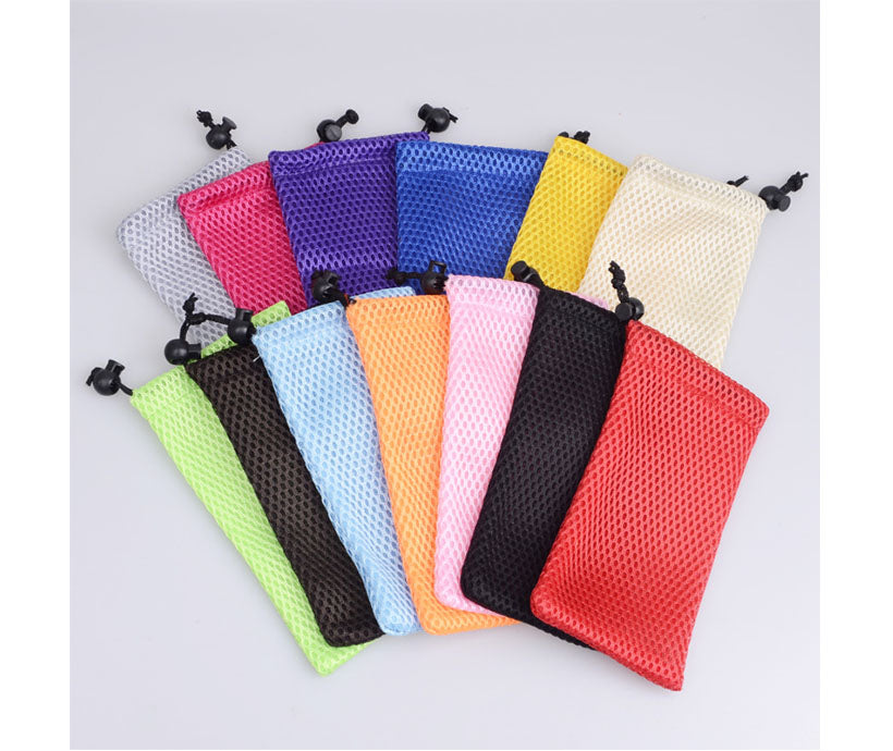 Custom LOGO Mesh Promotional 100% Superfine Fiber Microfiber Drawstring BagsSunglasses Protect Drawstring Bags