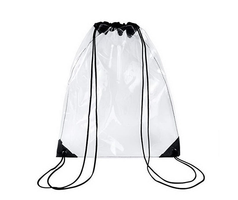 Custom Transparent PVC DrawString Backpack Waterproof Student Sports Fitness Backpack