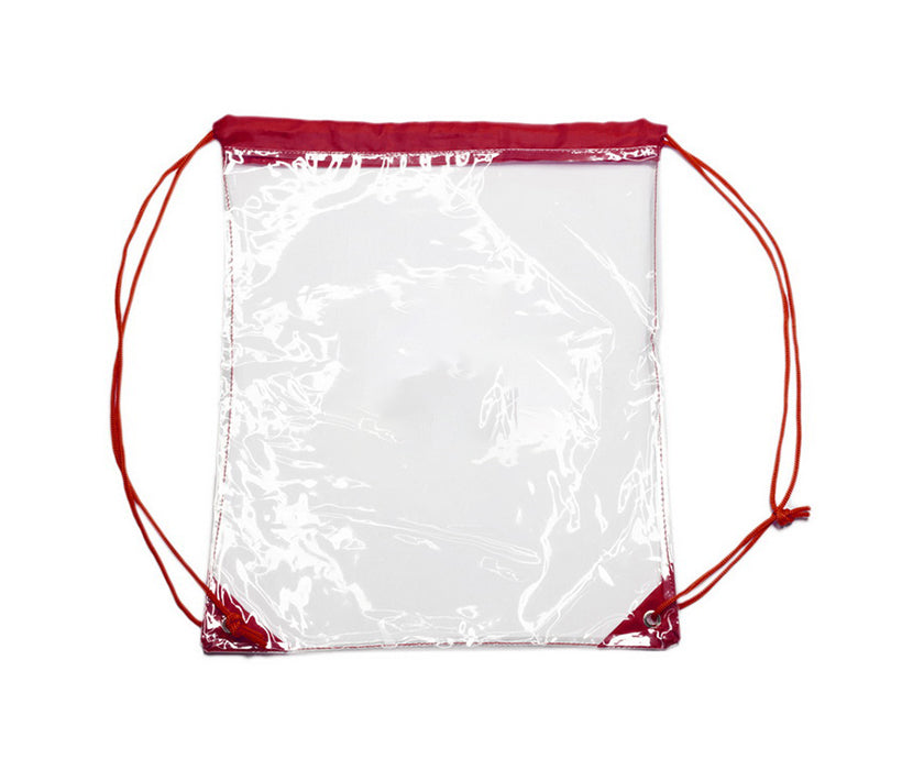 Custom Transparent PVC DrawString Backpack Waterproof Student Sports Fitness Backpack