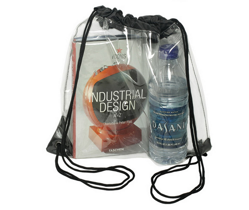 Custom Transparent PVC DrawString Backpack Waterproof Student Sports Fitness Backpack