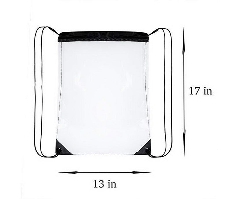 Custom Transparent PVC DrawString Backpack Waterproof Student Sports Fitness Backpack