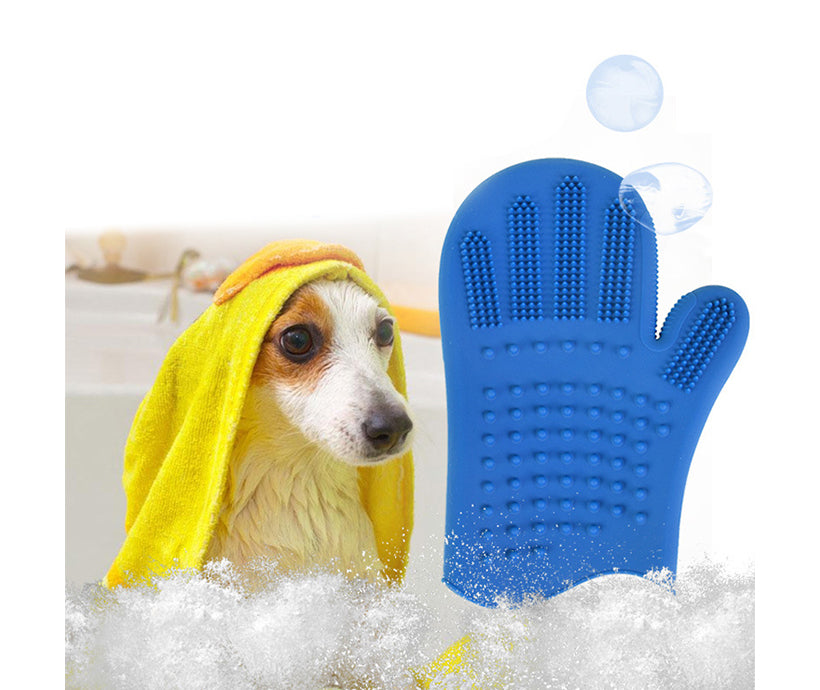 2019 New Design Silicone Pet Grooming Glove Custom Logo Accept