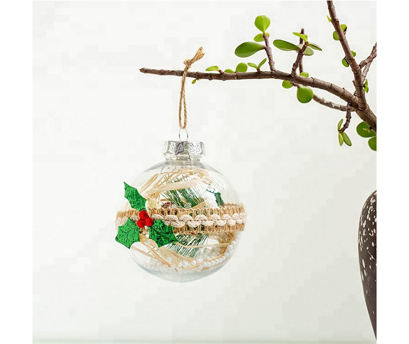 Unique Tree Pendant Party Gift Birthday Christmas Decoration PET Round Transparent Ball
