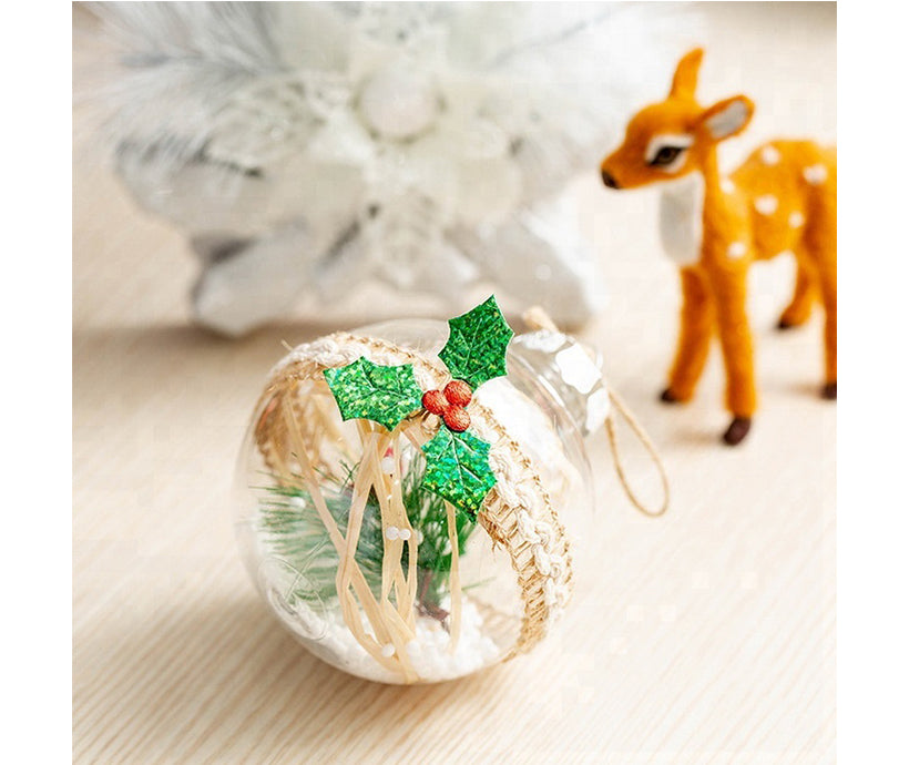 Unique Tree Pendant Party Gift Birthday Christmas Decoration PET Round Transparent Ball