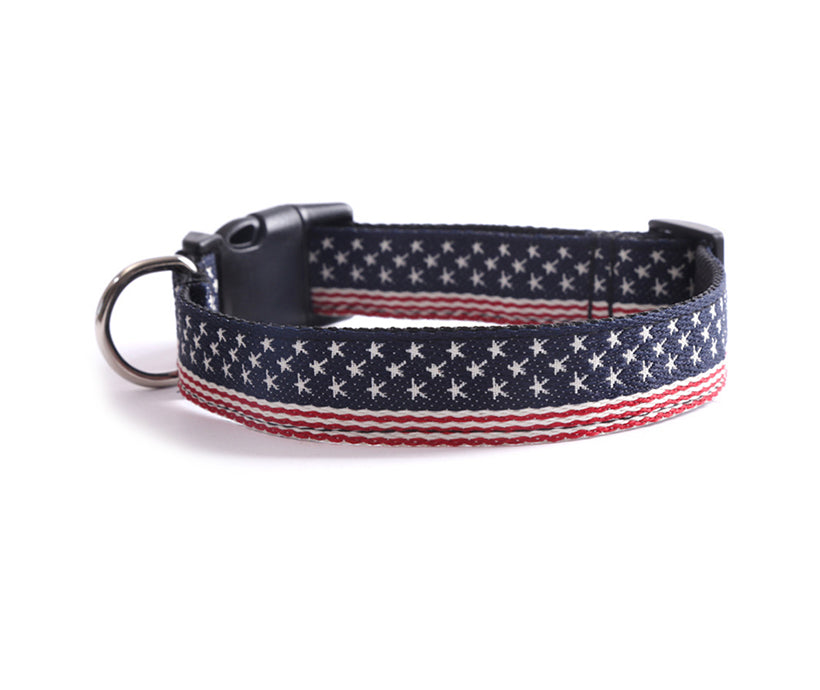 Soft Pet Necklace Nylon Strap Dog Collar With Adjustable Plastic Clip