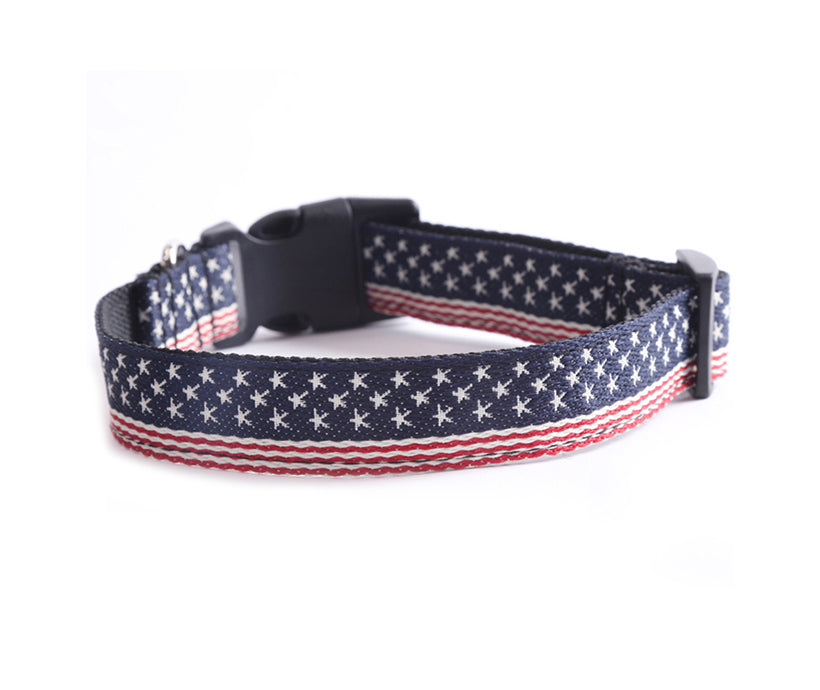 Soft Pet Necklace Nylon Strap Dog Collar With Adjustable Plastic Clip