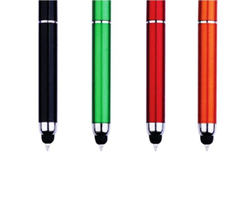 Customized Stylus Touch Ballpoint Writing Springs Pen with Keychain