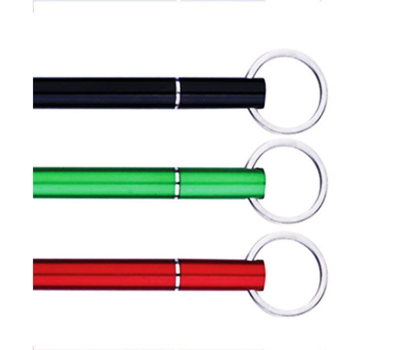 Customized Stylus Touch Ballpoint Writing Springs Pen with Keychain