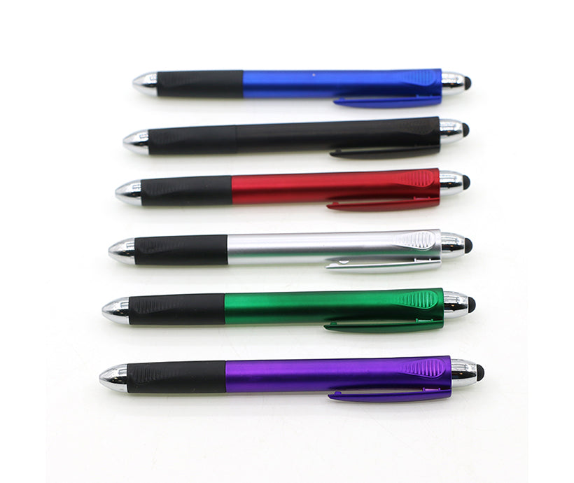 New Design Promotional Custom Logo Ballpoint Pen Touch Pen Plastic Ball Pen