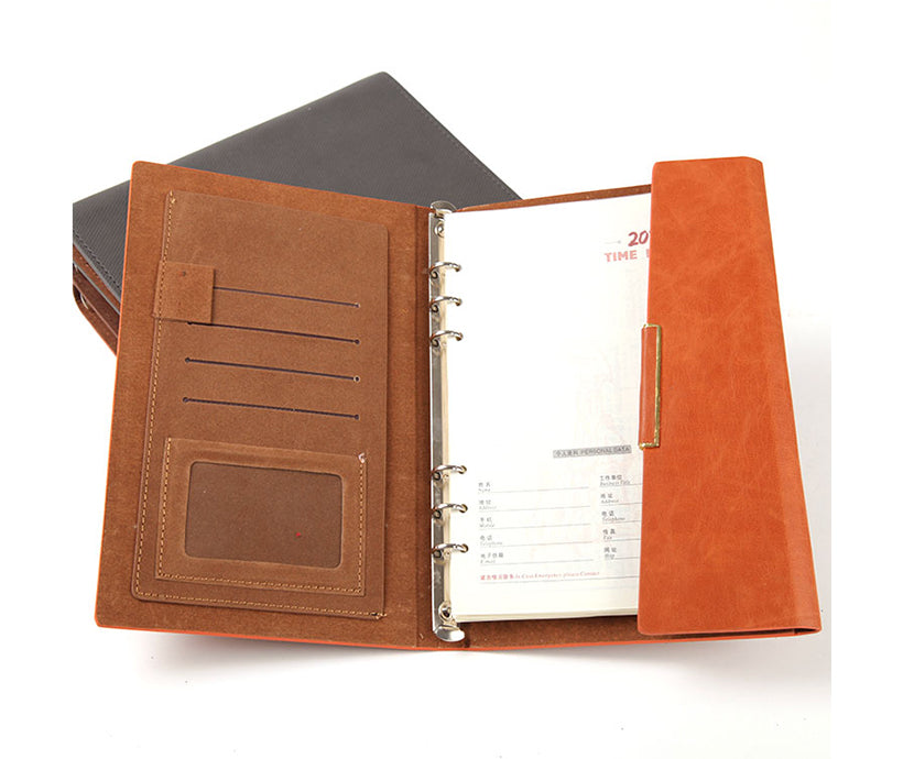 Customizing High-Grade PU Three Fold Loose-Leaf Travelers Notebook Custom Printing