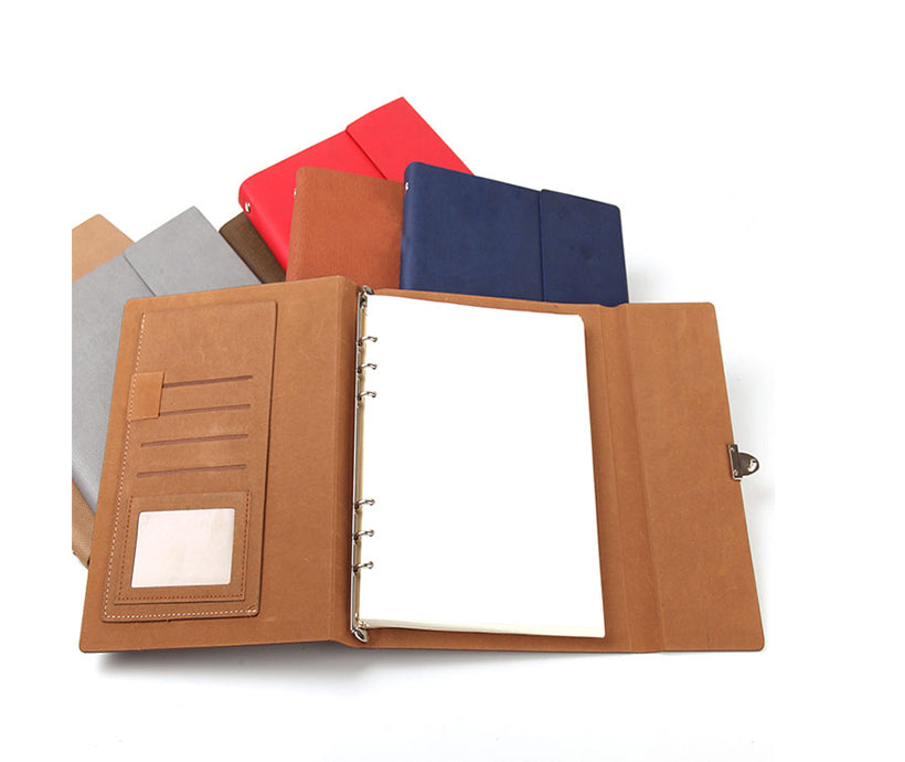 Customizing High-Grade PU Three Fold Loose-Leaf Travelers Notebook Custom Printing