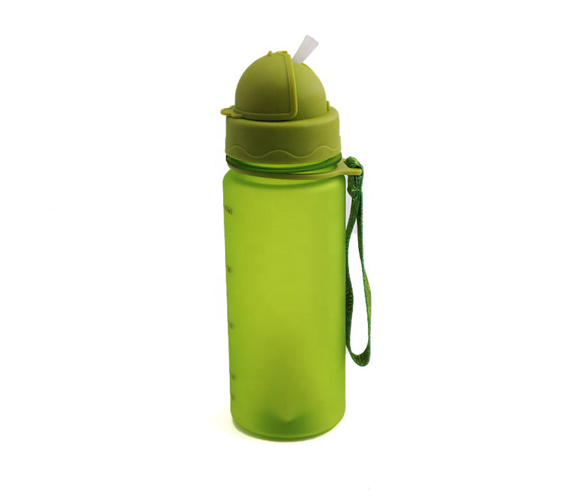 Custom bpa free plastic kids drinking water bottle tumbler with straw portable travel bottle