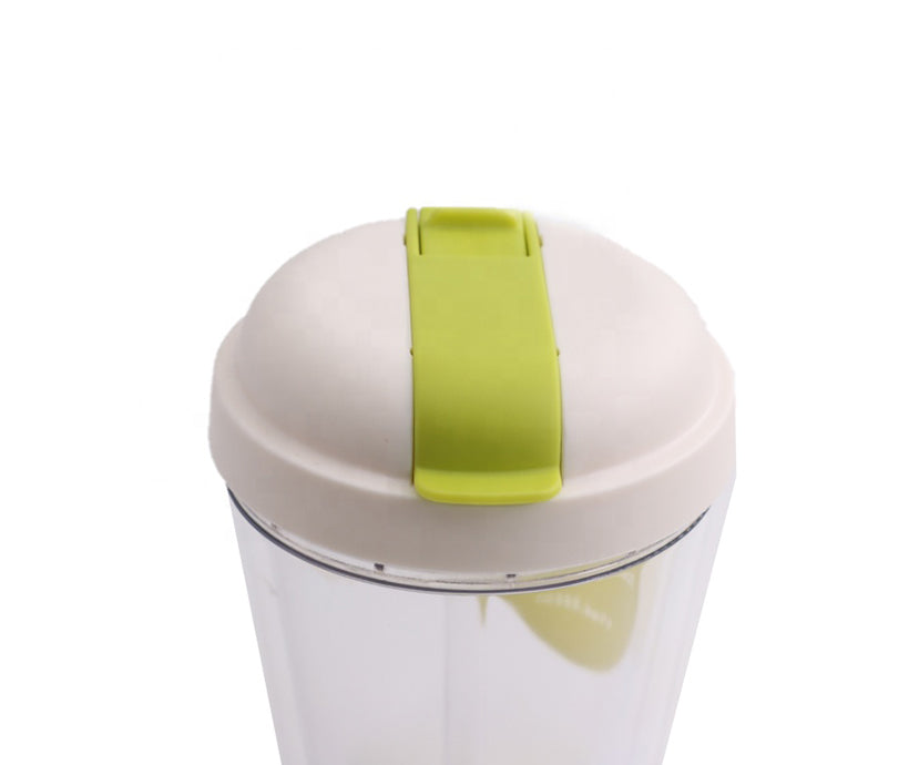 Double wall plastic tumbler cup with straw clear drink beverage cup coffee mug