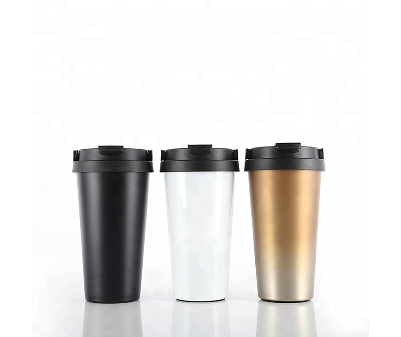 Portable Sports Business Custom Logo Car Coffee Cup Stainless Steel Water Bottles