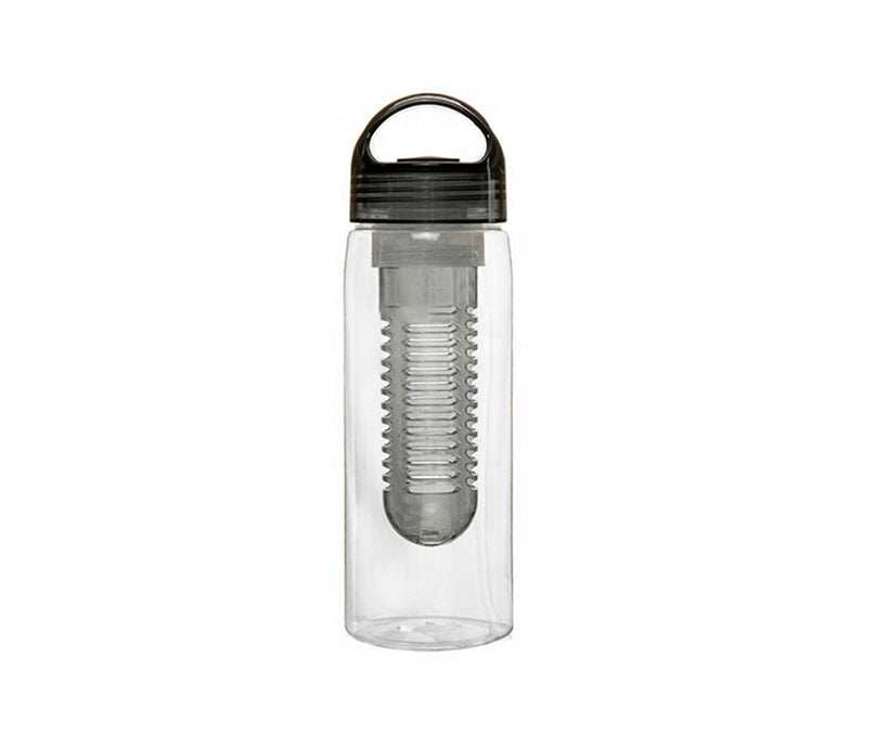 Plastic portable travel tumbler with fruit bar with lid for kids