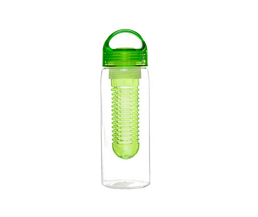 Plastic portable travel tumbler with fruit bar with lid for kids