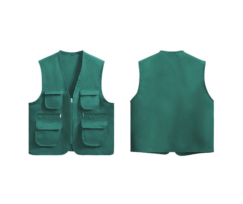 Men's Multi Pockets Outdoor Vest Waistcoat For Camping Photography Volunteer Promotional Advertising Vest Bib