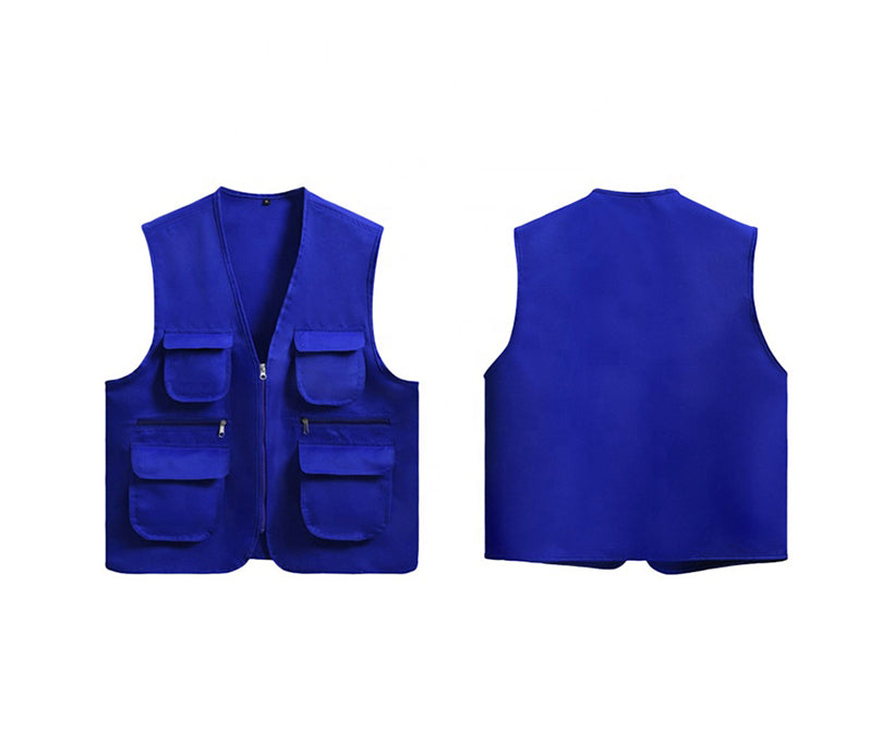 Men's Multi Pockets Outdoor Vest Waistcoat For Camping Photography Volunteer Promotional Advertising Vest Bib