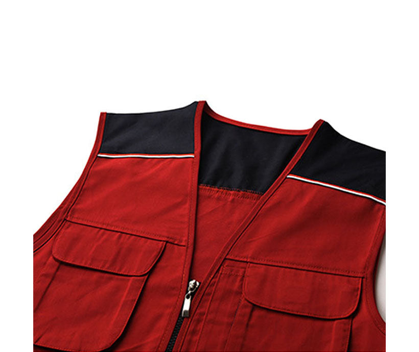 Women's Multi Pockets Outdoor Vest Waistcoat For Camping Photography Volunteer Promotional Advertising Vest Bib