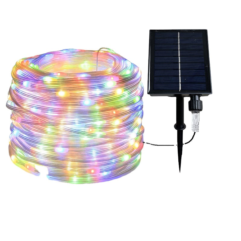 Outdoor Solar String Light Portable LED Rope Light Rainbow Tube Tree Light String for Festival Decoration