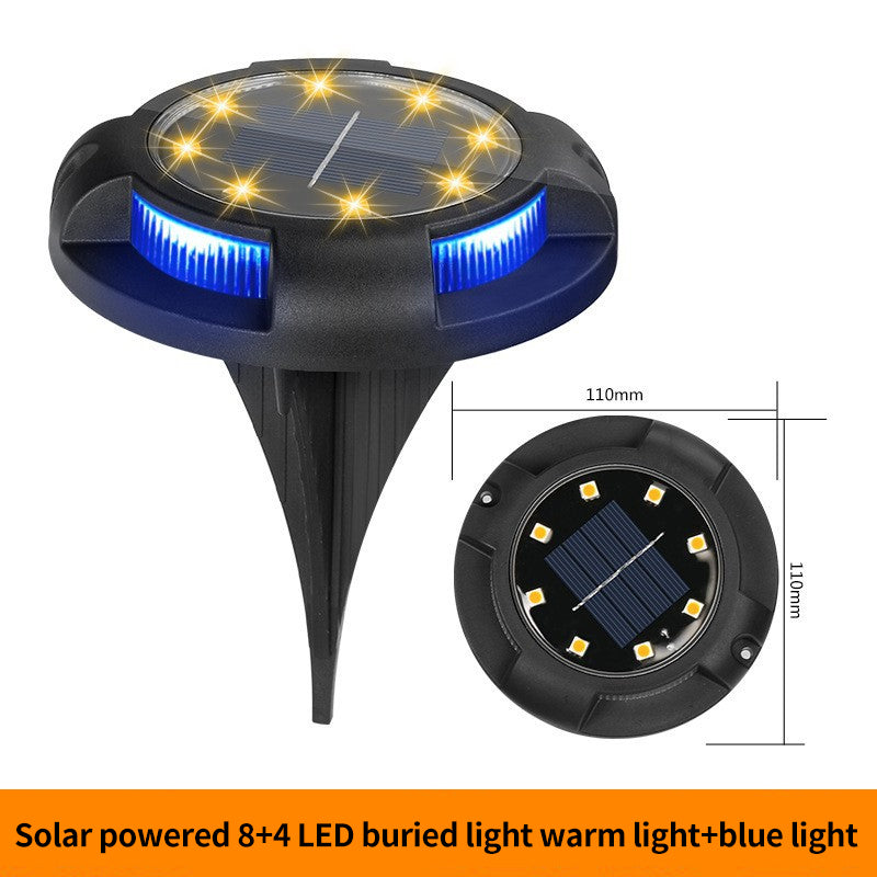 Outdoor Solar Underground Lamp Circular Light-sensitive Plug-in Light Waterproof Courtyard Circular Lawn Light