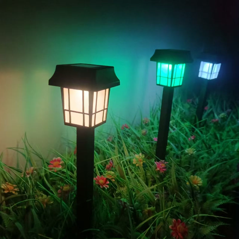 Outdoor Solar House Design Light LED Garden Lawn Light Waterproof Plug in Light