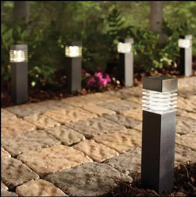 Outdoor LED Waterproof Solar Column Light Lawn Light Pathway Landscape Plug in Light