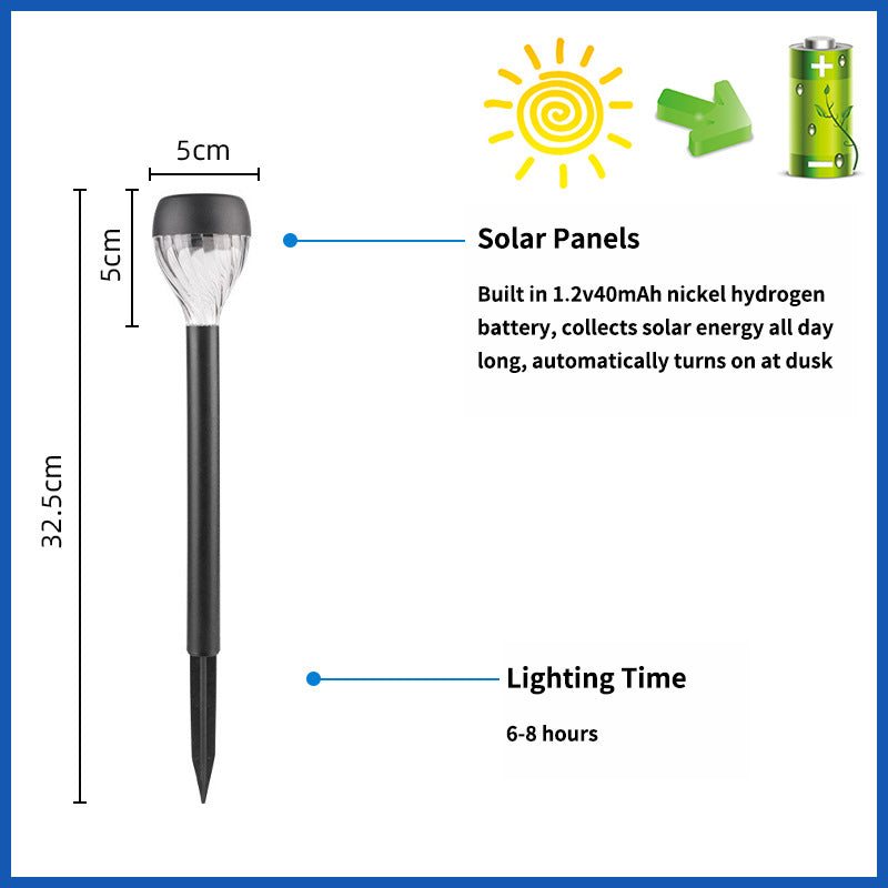 Hot Sale Solar Powered LED Floor Lamp for Home Courtyard Garden and Theme Park Lawn Water-proof Landscape Lighting